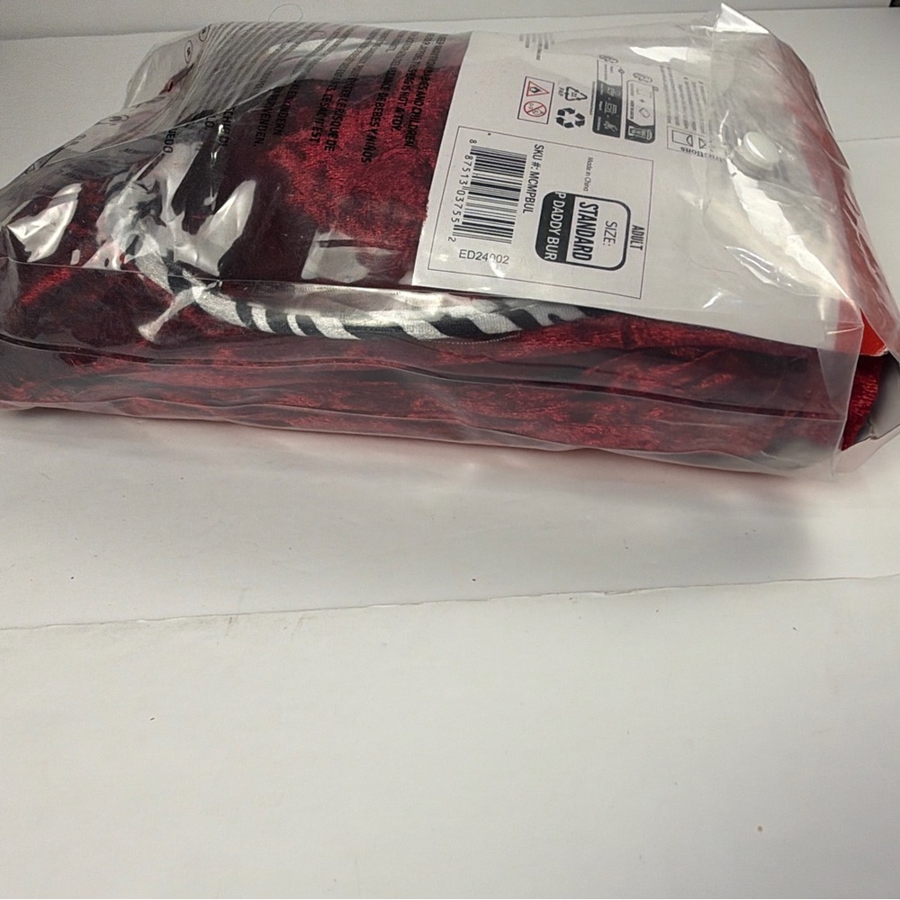 🆕 Men’s Burgundy Red Pimp Daddy Costume + Hat - Picture 5 of 5